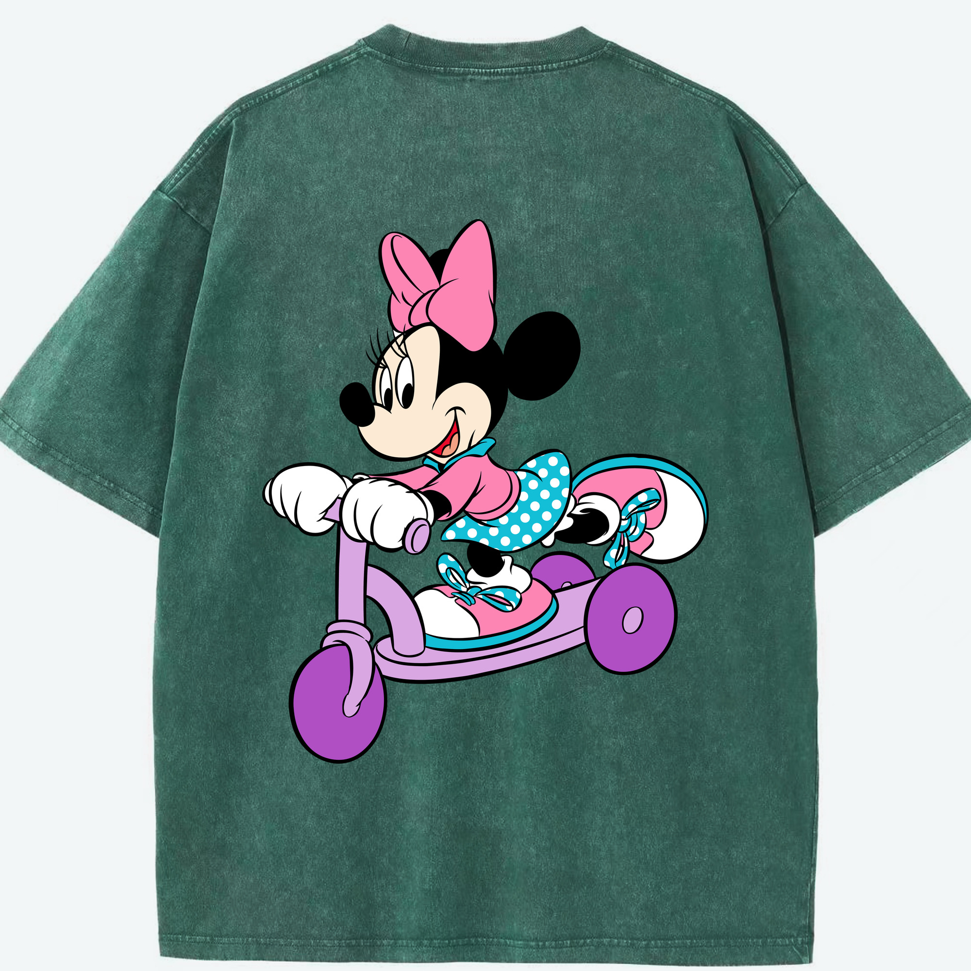 （画像用） ミッキーマウス Mickey Mouse 綿100% ヴィンテージ風 半袖Tシャツ（背面プリント）
